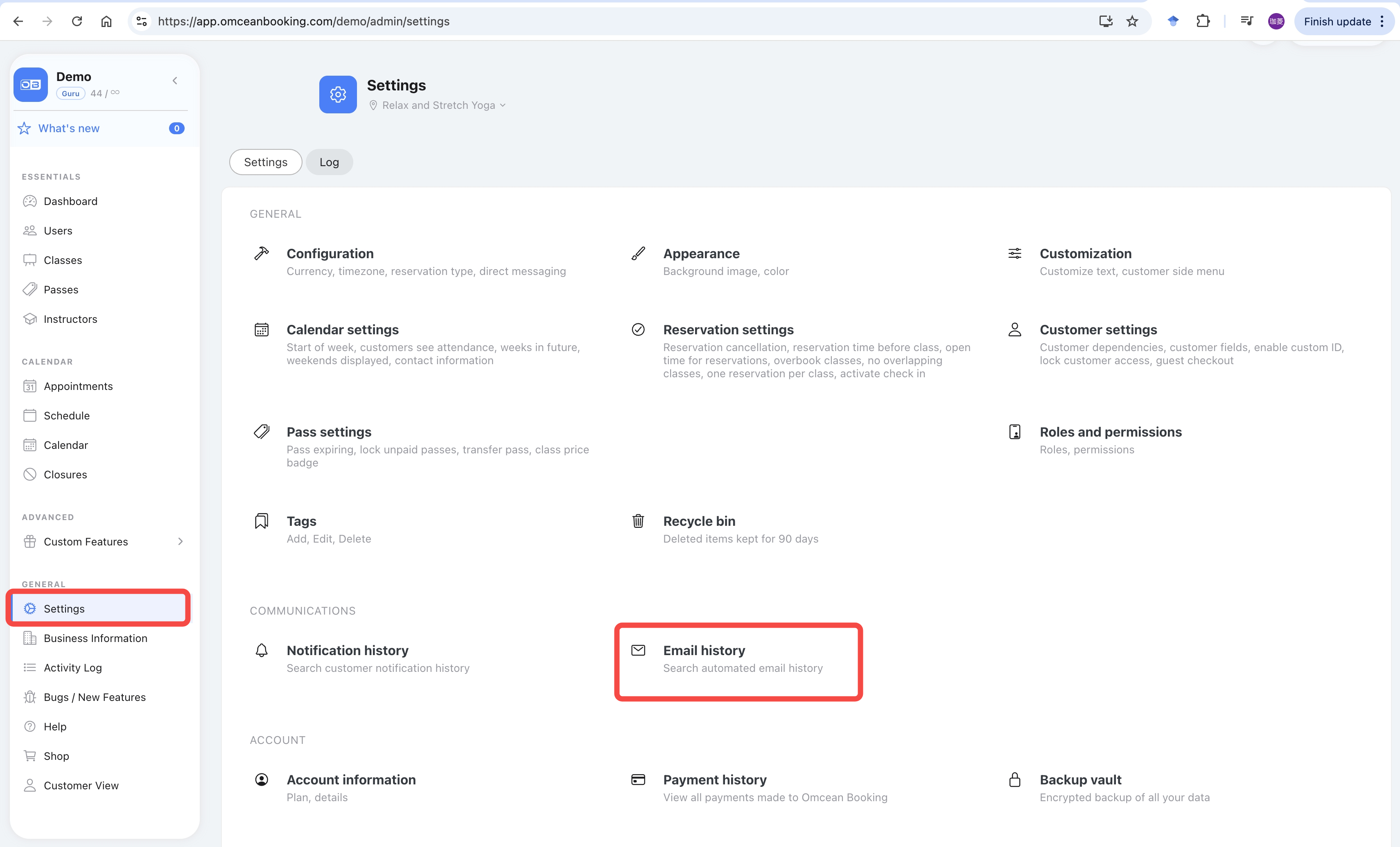 Email History